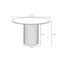 Manhattan Comfort 5-Piece Hathaway 47.24 Round Dining Set in Natural with 4 Palmer Dining Armchairs in Silver Lining 4-DT03DC088AR-NASL - alternate 6